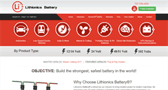 Desktop Screenshot of lithionicsbattery.com